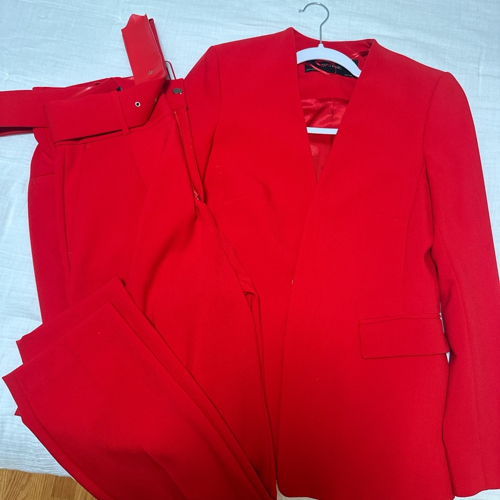Zara Vibrant Red Women's Pantsuit